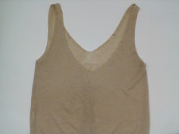 Gold V-neck tank top