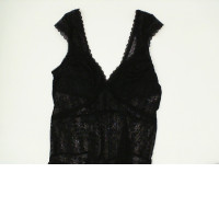 Fashionable black lace top for women