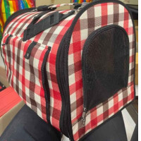 RED AND WHITE CAT CARRIER