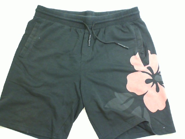 Men's black shorts with red flower Men's black shorts with red flower