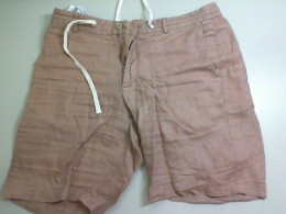 Men's brown linen shorts
