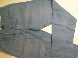 Men's blue linen trousers