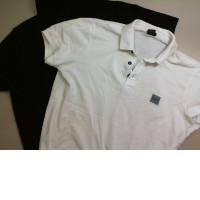 Set of 2 men's polo shirts, white+black Set of 2 men's polo shirts, white+black