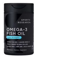 Sports Research, Triple Concentrated Omega 3 Fish Oil Formula Contains 90 soft capsules