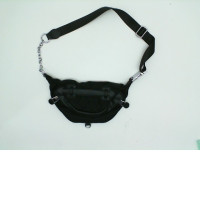 Black belt bag with chain