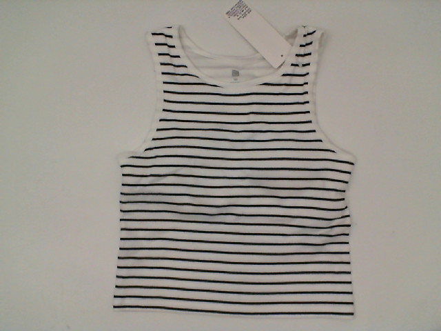 Women's tank top, white with black pattern Women's tank top, white with black pattern