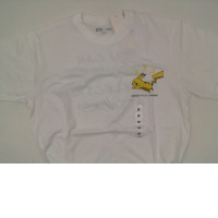 White round neck shirt with Pikachu pattern