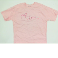 Children's pink t-shirt with LOVE print