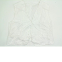 White fabric vest size M