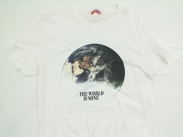 White DIESEL t-shirt with planet print White DIESEL t-shirt with planet print