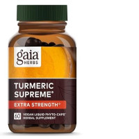 Gaia Herbs Turmeric Supreme Extra Strength - 60 Vegan Liquid Phyto-Capsules & Reishi Mushroom - Immune System & 