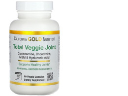 California Gold Nutrition Total Veggie Joint Vegetarian Glucosamine, Chondroitin, MSM & Hyaluronic Acid, 90 Veggie Capsules