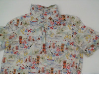 Long white dress with pattern