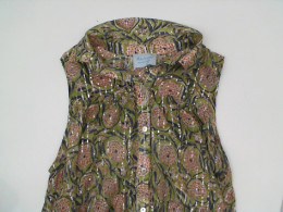 Women's long dress, orange-blue