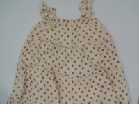 Children's dress, cream color with pattern