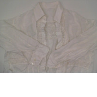 White shirt with lace pattern