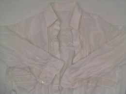 White shirt with lace pattern