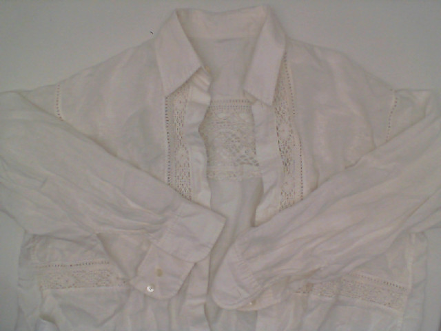 White shirt with lace pattern White shirt with lace pattern
