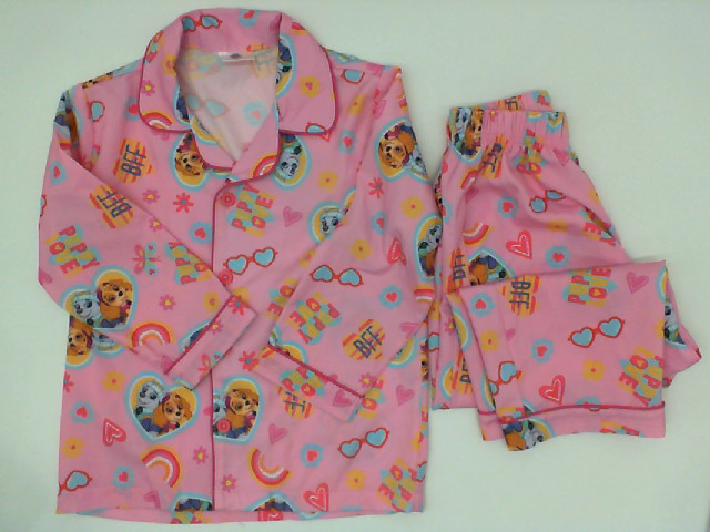 Pink patterned children's pajamas 2pcs Pink patterned children's pajamas 2pcs