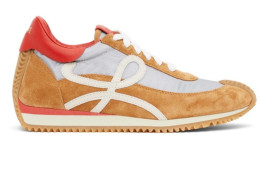Loewe Grey and Tan Flow Runner Sneakers