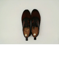 vibram  Black and red leather shoes 