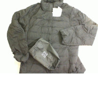 Jacket with zipper in pouch