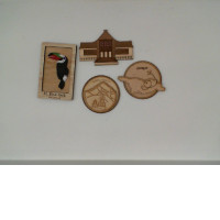 Set of Magnets made of wood (4pcs/set)