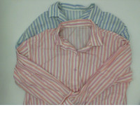 Set of Long sleeve straight striped collar shirt (2pcs/set)