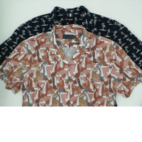 Set of Short-sleeved collared shirt with pattern (2pcs/set)