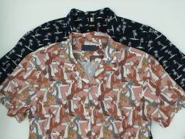 Set of Short-sleeved collared shirt with pattern (2pcs/set)