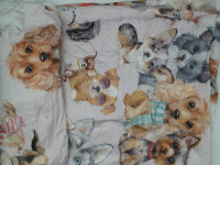 5-foot bed sheet with dog shape