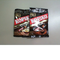 Set of 2 bags of candies, lollipops