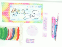 Schoolchild's kit: (pencilcase, cloth, eraser, stickers, ruler, pencil, pen, colored pen Schoolchild's kit: (pencilcase, cloth, eraser, stickers, ruler, pencil, pen, colored pen