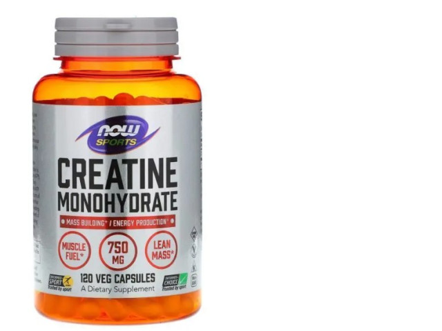 Creatine Monohydrate, Now Foods, Sports, 750 mg, 120 Vegetarian Capsules Creatine Monohydrate, Now Foods, Sports, 750 mg, 120 Vegetarian Capsules