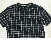 Black men's stripes t-shirt