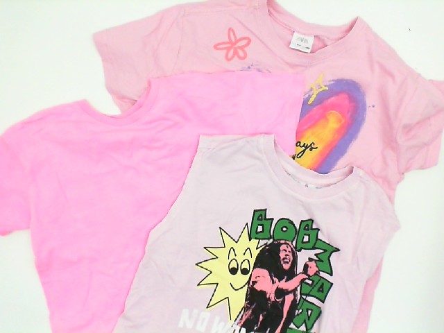 Set of 3 children's pink t shirts for girls Set of 3 children's pink t shirts for girls