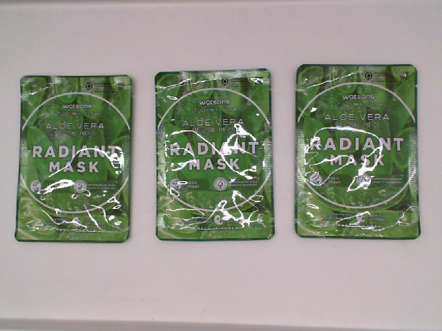 Set of watsons aloe vera radiant mask (3pcs/set) Set of watsons aloe vera radiant mask (3pcs/set)