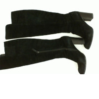 Long black winter boots