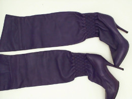 Blue high heel long boots Blue high heel long boots