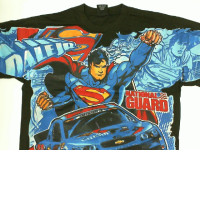 Brown round neck shirt with pattern size XL