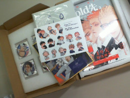 Set of anime magazine + 4 badges for clothes + stickers + 2 postcards Set of anime magazine + 4 badges for clothes + stickers + 2 postcards