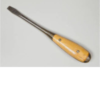 Wooden handle screwdriver
