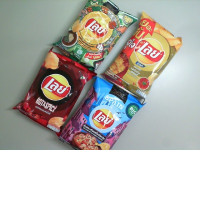 Lays chips, 4 flavours, medium pack