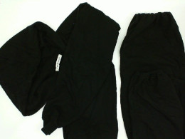 Women's black home suit: pants+top with hood