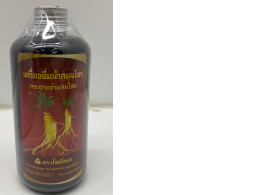 Black Galingale Herbal Drink mixed with Ginseng, Phothong Brand, 500 ml.
