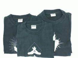 Set of Black round neck shirt with white pattern (3pcs/set)