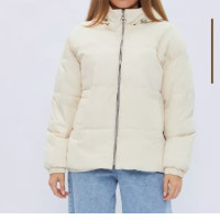 Short demi-season jacket with hood