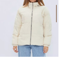 Short demi-season jacket with hood