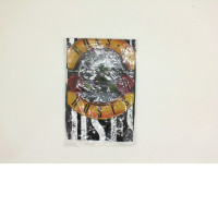 Black ROCK@TEES t-shirt with GUNS & ROSES print size L