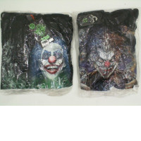 Set of 2 black ROCKEAGLE hoodies with clown print. Size M